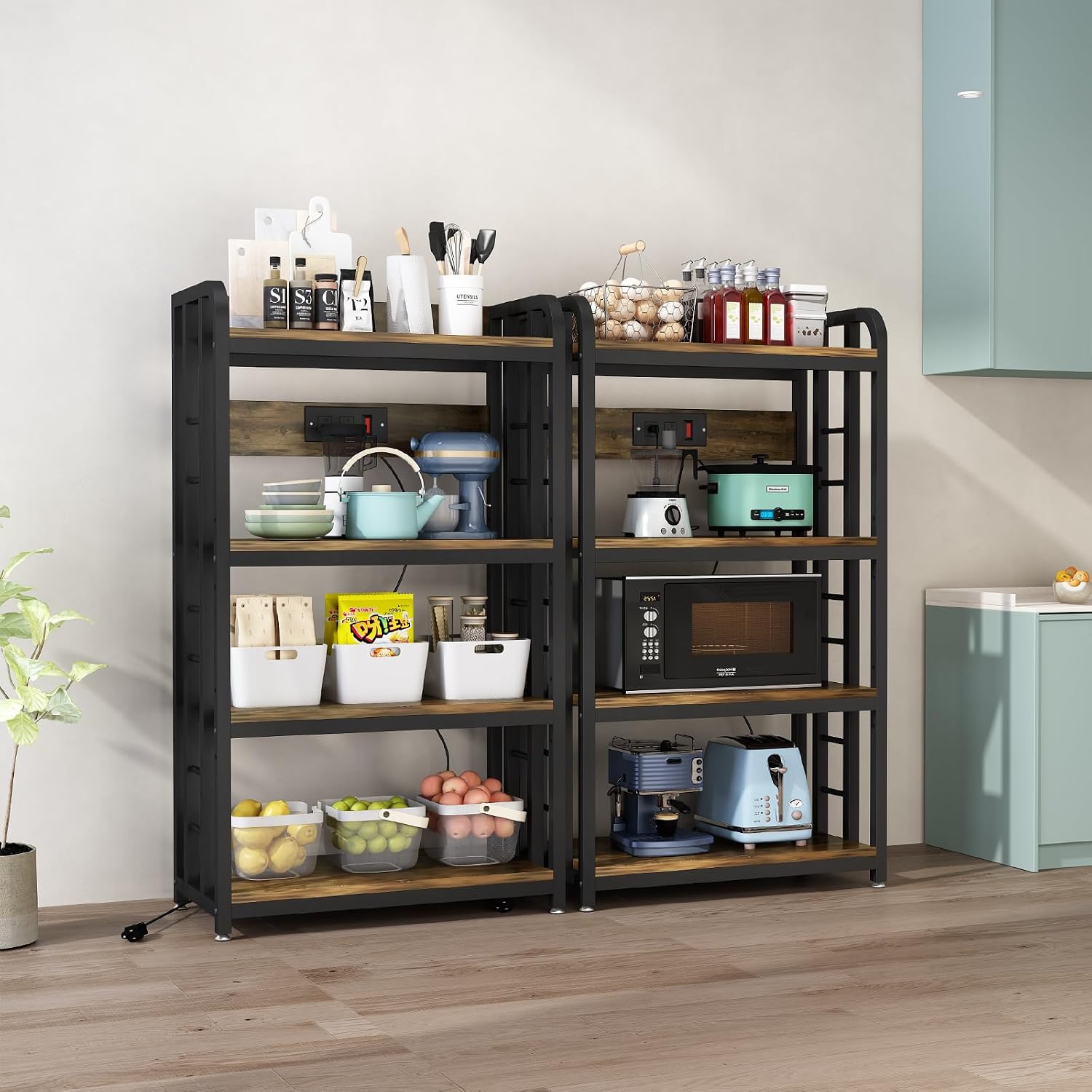 4 Tier Kitchen Bakers Rack Wit - Kitchen Appliances Countertop ulasan dan harga