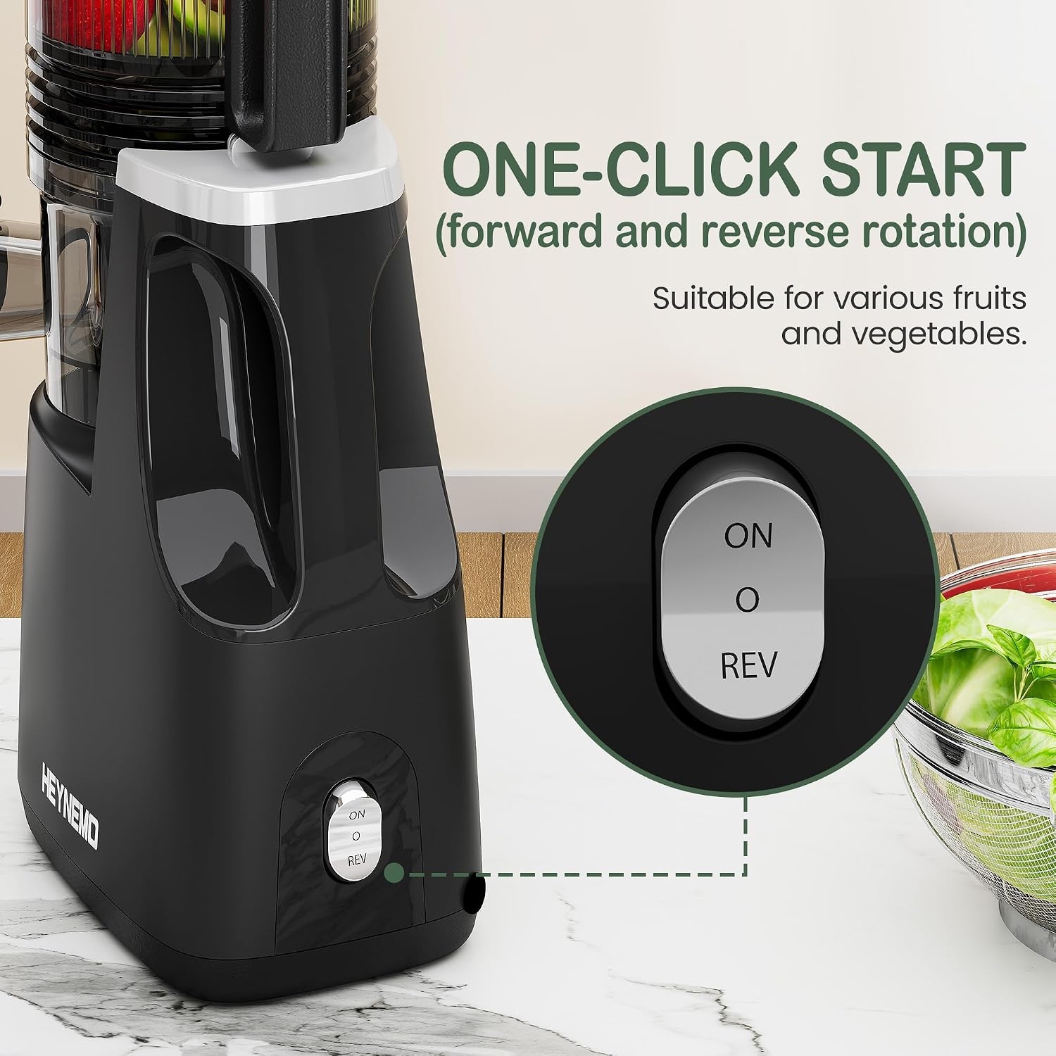 5.9'' Wide Feed Chute Slow Jui - Juicer Cold Press Slow ulasan dan harga