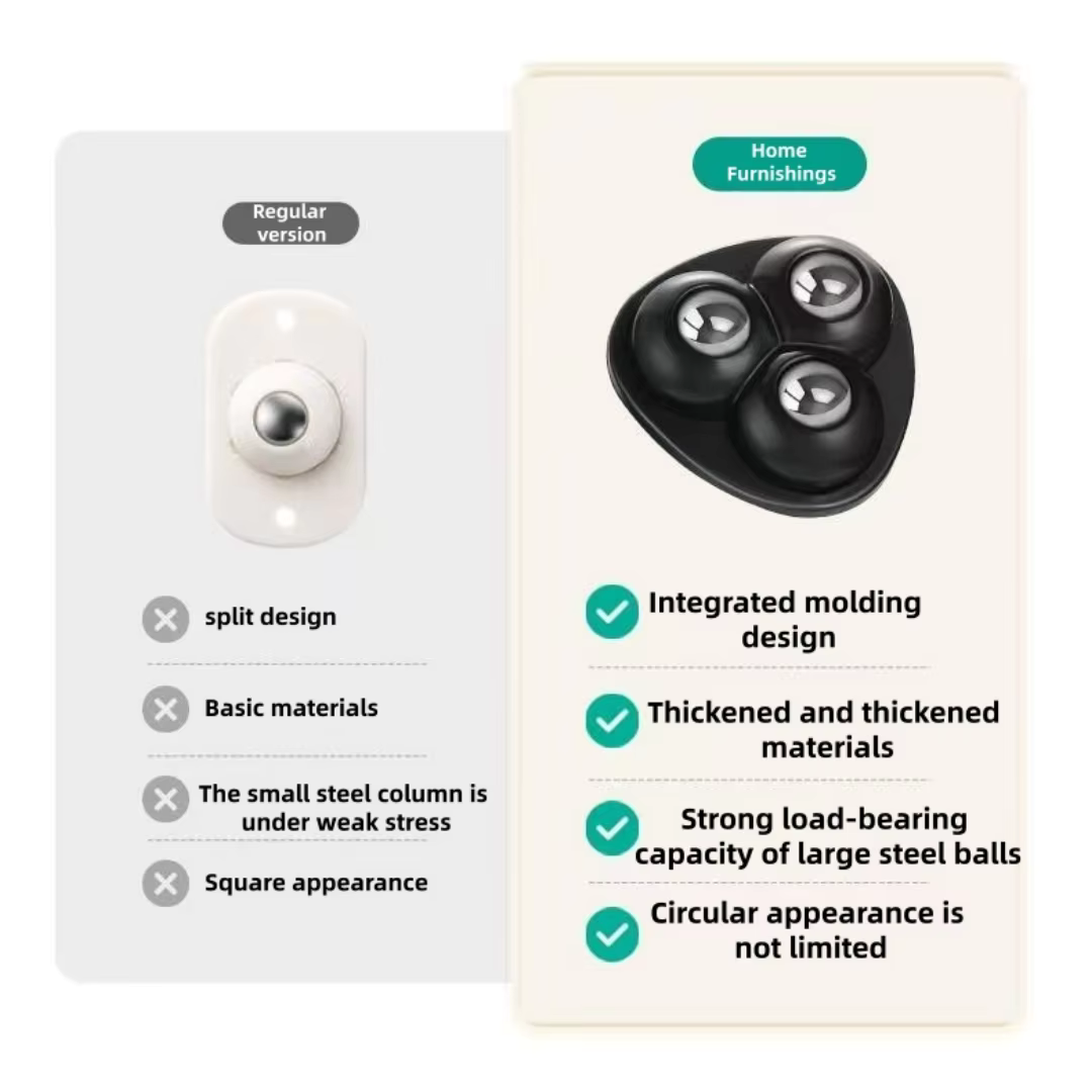 Self adhesive casters，360 ° ro - Kitchen Appliances Countertop ulasan dan harga